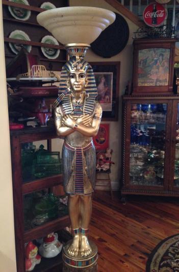 King Tut Sculptural Floor Lamp - Egyptian Lamps and Candlesticks - Egyptian