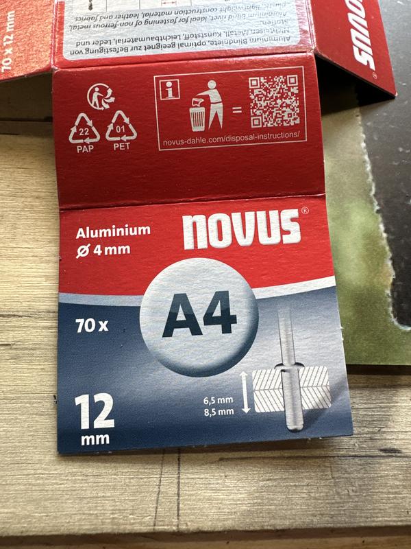 TIANLIN Blindnieten Set 200 Stück - Aluminium 4x12 Mm Großkopf Für Handwerk & Industrie