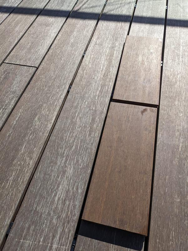Konsta Terrassendiele Bambus Vollprofil geriffelt/glatt 1860 x 139 x 18 mm  hellbraun - HORNBACH