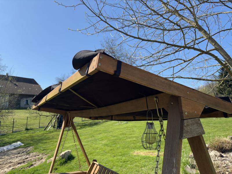 Daromigo Schommelbank, dakbekleding, groen, universeel, vervangend dak voor schommelbank, 210 x 145 cm, waterdicht, 3-zits tuinschommel, dak, uv-bescherming