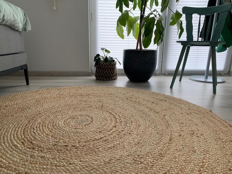 Teppich Jute natur rund Ø 160 cm