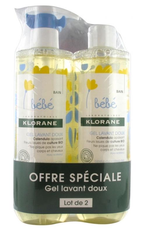 Klorane Baby Gentle Cleansing Gel 2 X 500ml