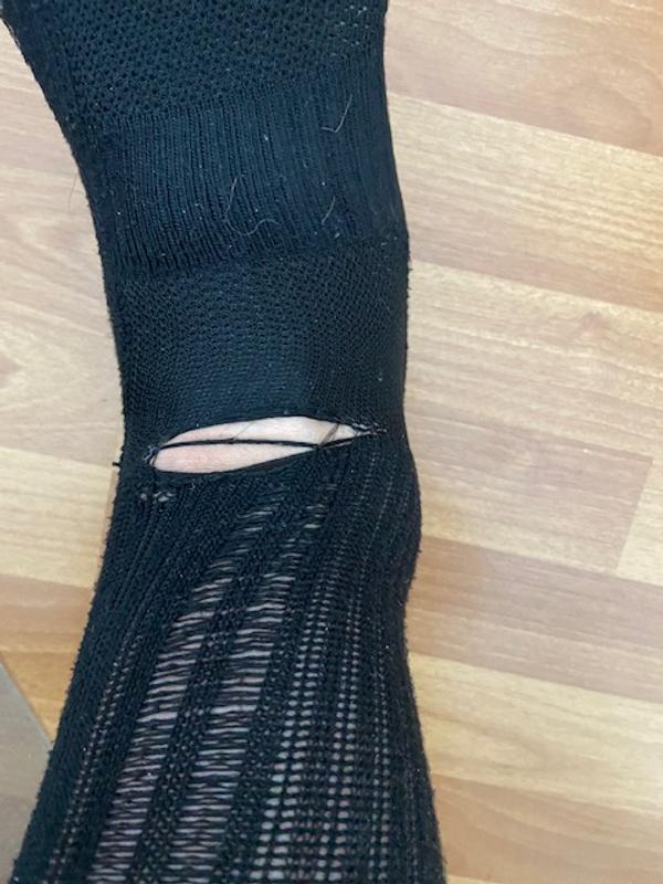 This is where all the holes appeared, 4 socks