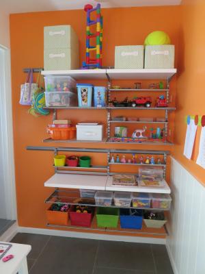 White elfa Playroom & Kids' Coloring Table | The Container Store
