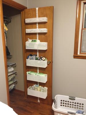 White elfa utility Door & Wall Rack System Components | The Container Store