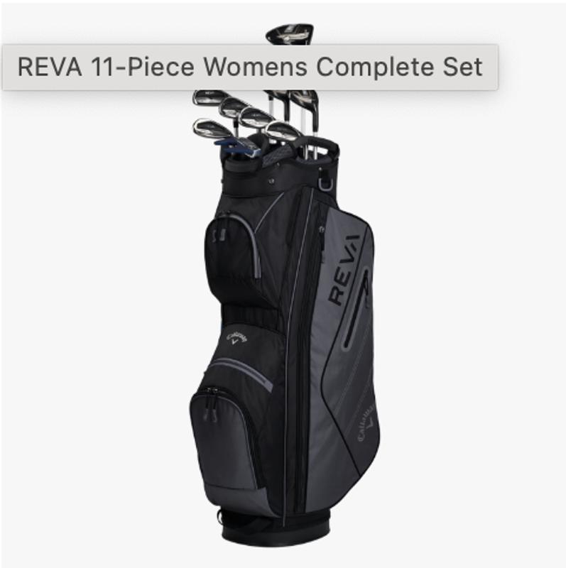 Callaway REVA ゴルフバッグ 黒 Callaway Reva 24 Black 11 Piece Complete Set Cart Bag - Long