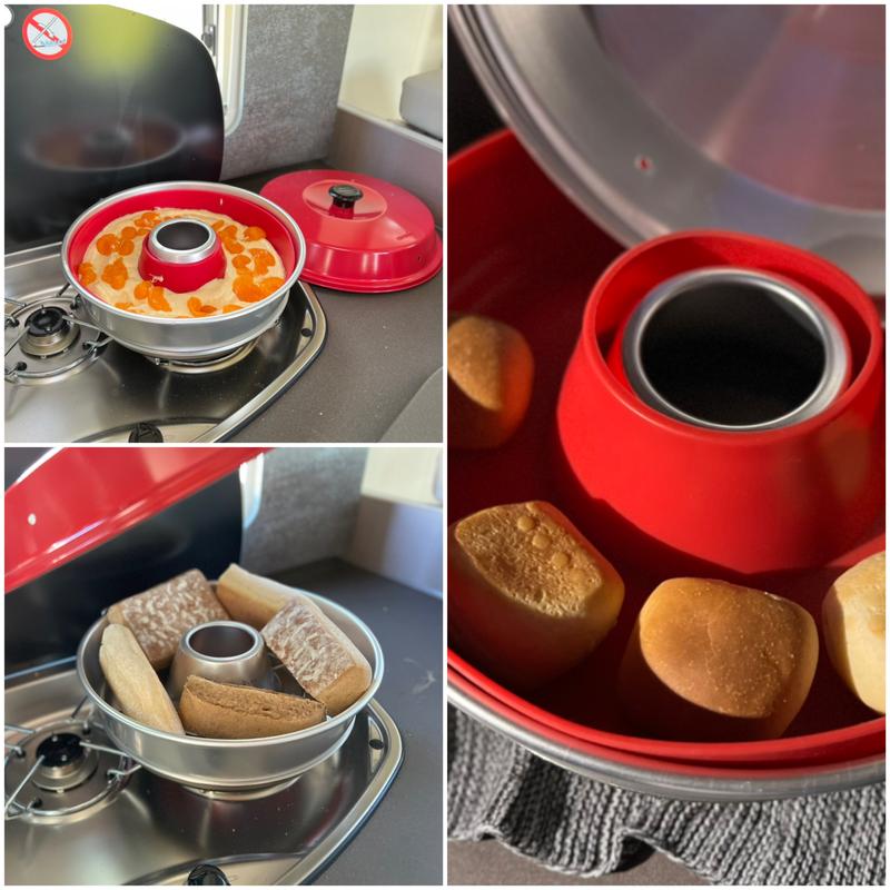 Four De Camping 4 Pièces | Cuisson Sans Graisse | Revêtement Anti-adhésif | Ø32cm