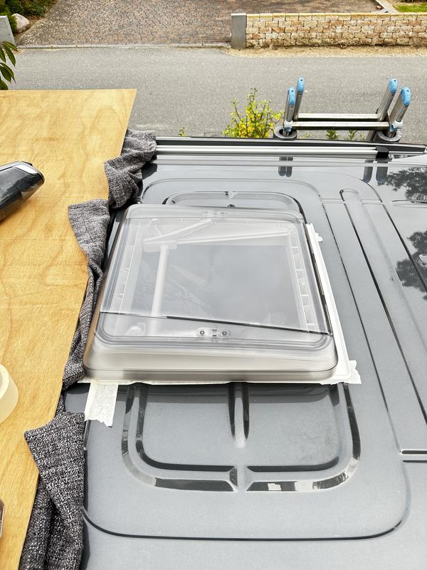 Generisch MPK VisionStar M pro II model 49 reservehoes, dakluik, dakraam, dakkap, 40 x 40 cm, camper, caravan, kunststof, grijs