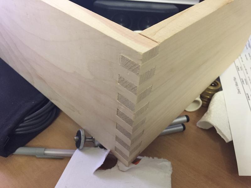 Completed box joint with the Mastercraft Dado Set