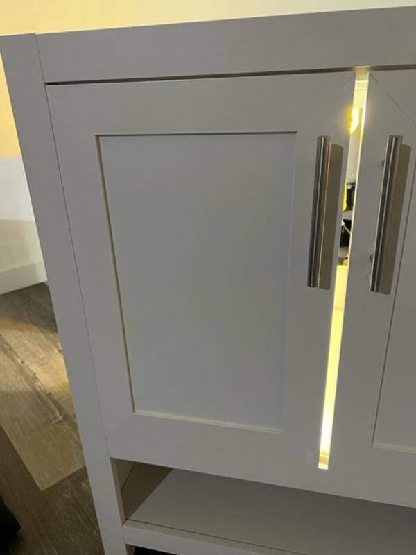 Left door showing gap