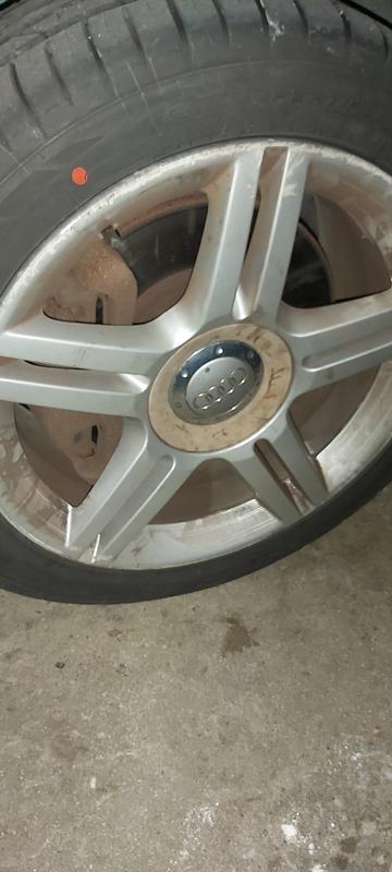 They didnt clean the stuff they used to take the old tire off & put the new one on. Think they would want to leave a clean job when finished. Not even after they Torque them after 100km.