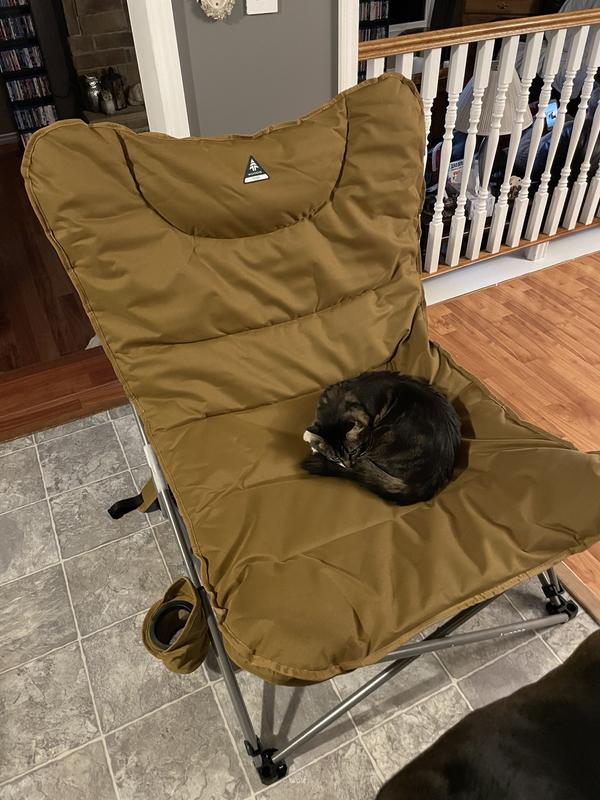Even my cat loves this chair! She’s a Maine Coon and this chair makes her look small.