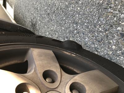 Bulge on side of tire