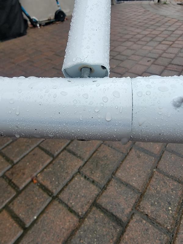 Brand new out of the box and the main support pipe doesn't fit and the screw is bow warped and cannot remove