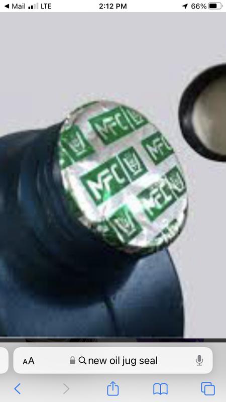 New oil jug seal