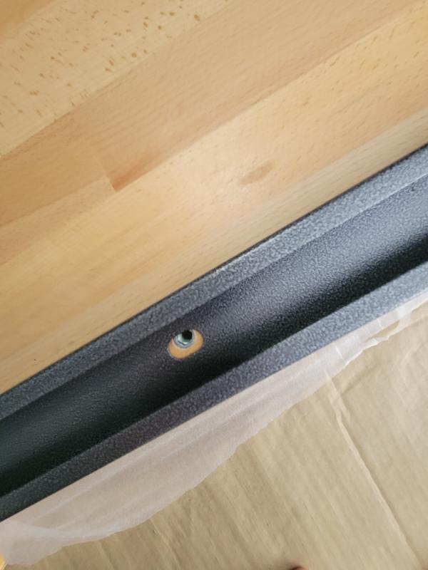 Table top holes don't fully line up