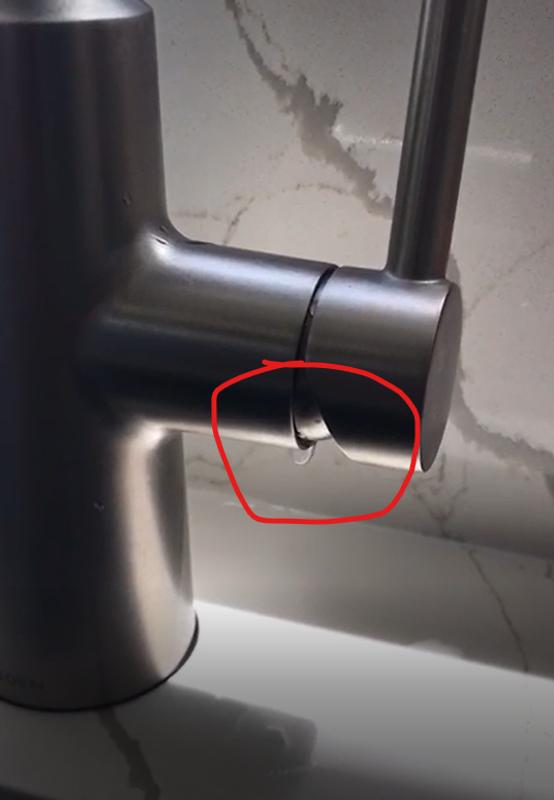 Water leakage from the handle