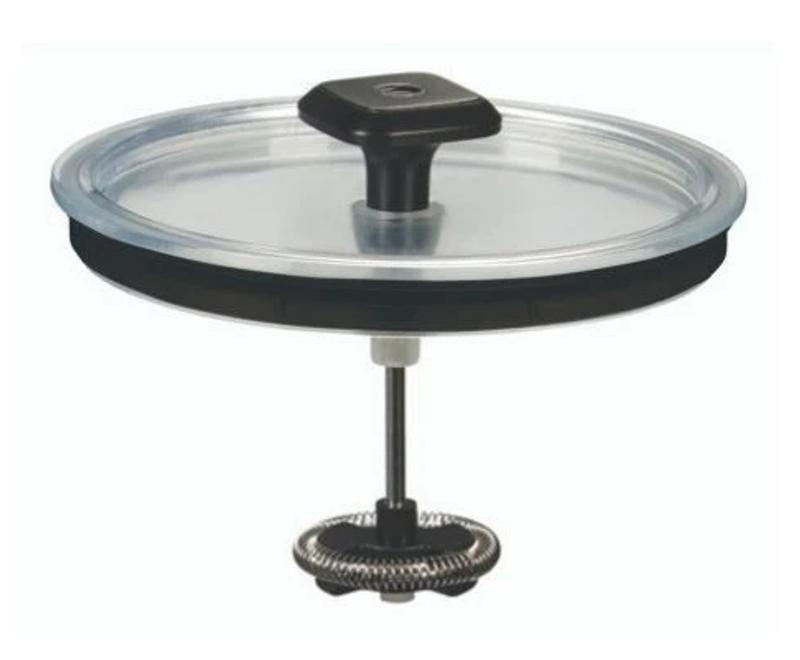 Frother lid with wisk