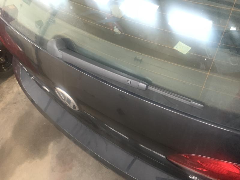 Used blade is on the roof.