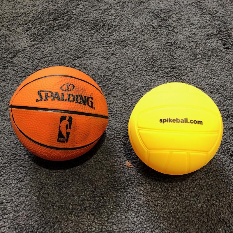 The smeared black on the basketball is marker from my kid... not the fault of Spalding  ; )