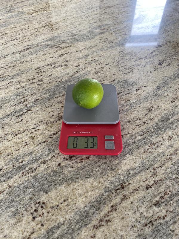 Weighing my portion.