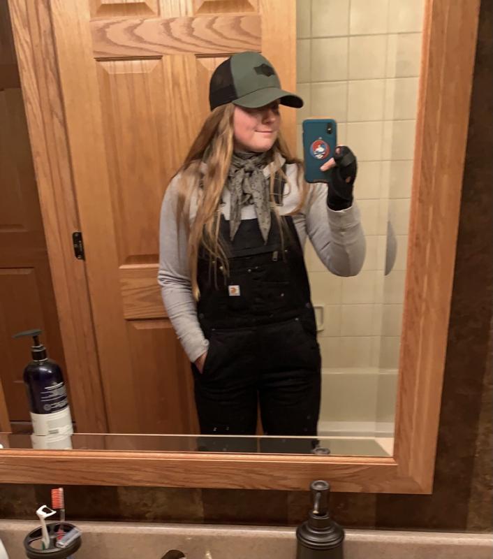 Black insulated bibs size small