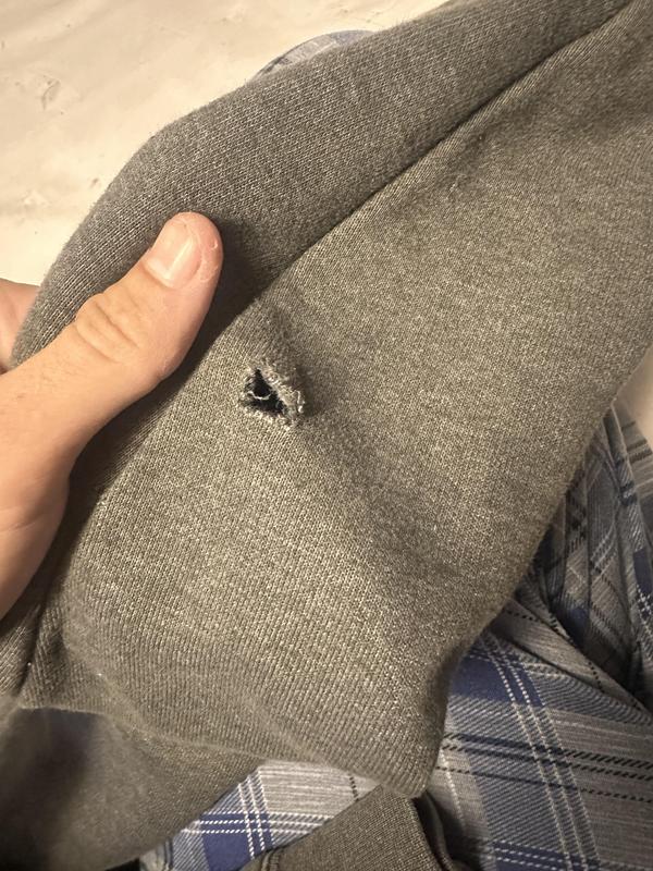 Chainsaw at half speed skipped and bounced into my arm, stopped immediately and left scratch less