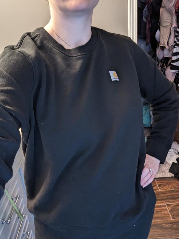 Size large (normally would choose a medium) but I like the looser fit