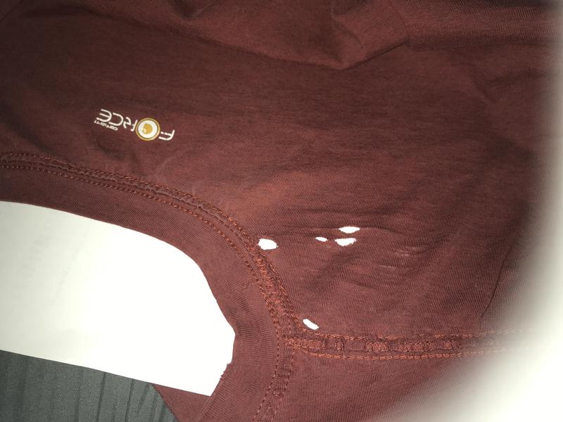 Holes on the shoulder area