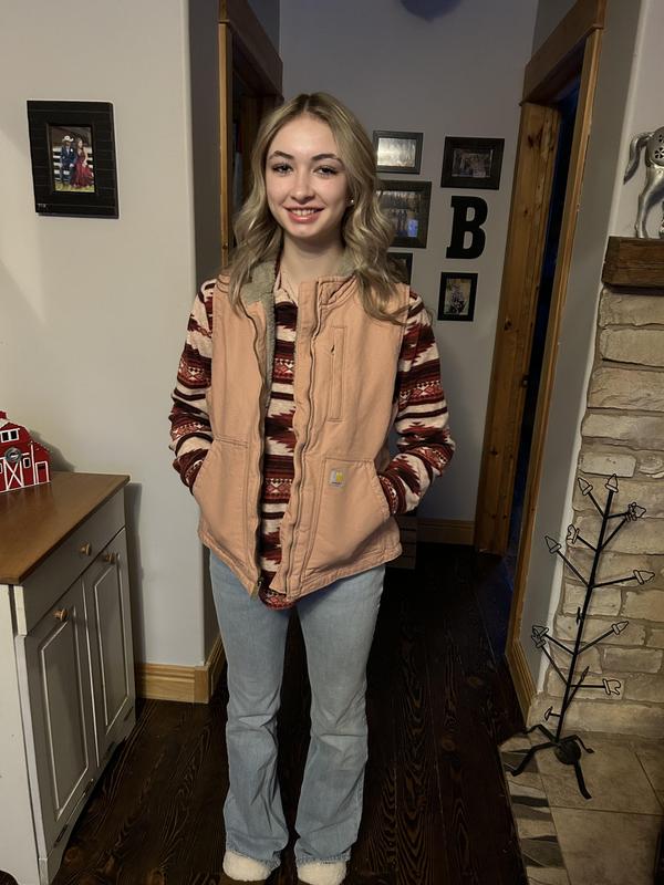 Loves her new Carhartt vest.