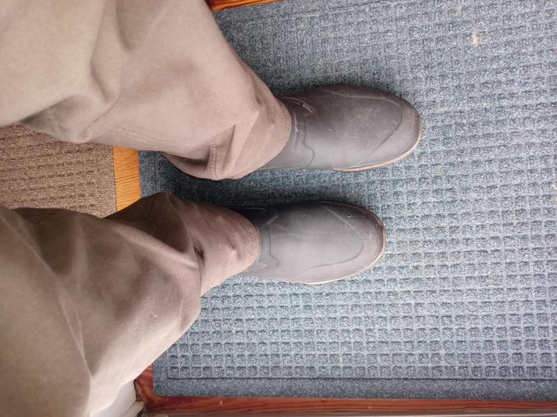 taper at the bottom - used to be a boot cut which makes sense on a work pant!