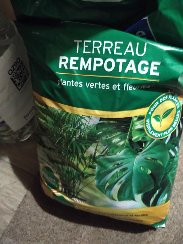 Terreau Rempotage Terre D'AUGUSTE 6L - Refermable - Pour Plantes Vertes, Fleuries Et Palmiers - Engrais Naturel Inclus