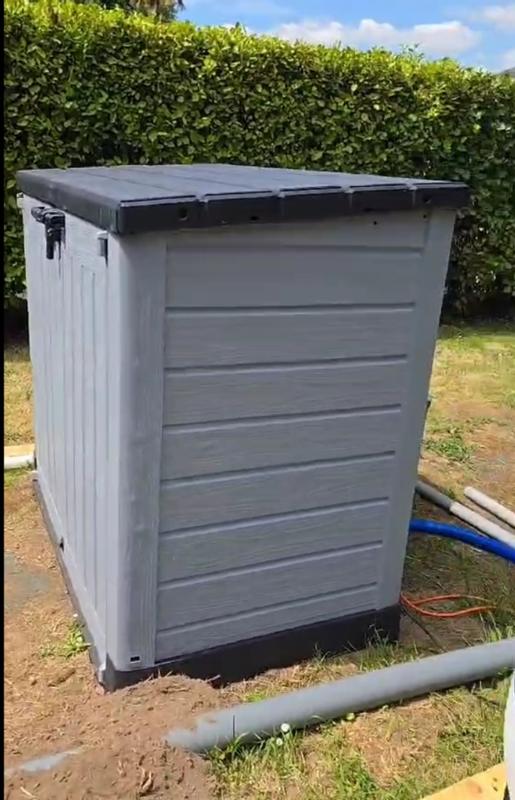 Abri Poubelles KETER SIO MAX 1200L - Horizontal, Anti-UV - Pour 2 Containers 240L - Verrouillable