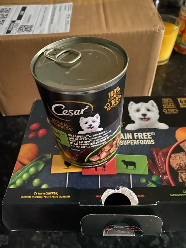 CESAR NATURAL GOODNESS Grain Free Wet Dog Food Tin Mixed in Loaf 12x400g