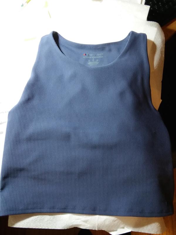 Soft Touch Ribbed Crop Top, C Logo - runs small