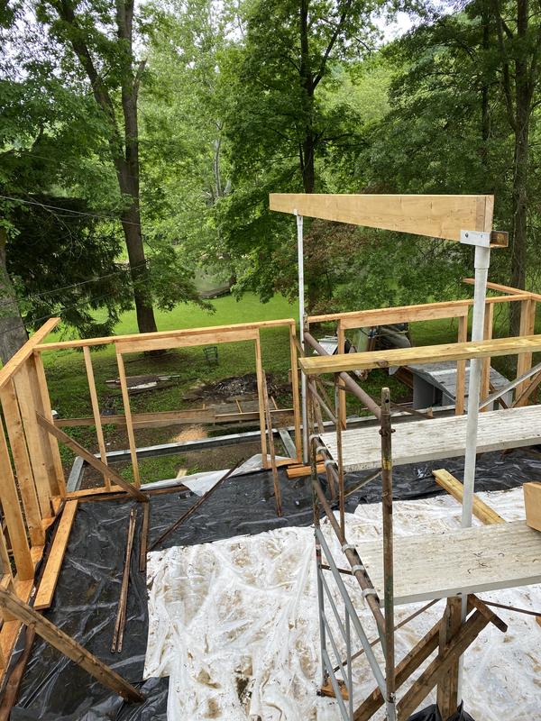 I set everything with the hoist