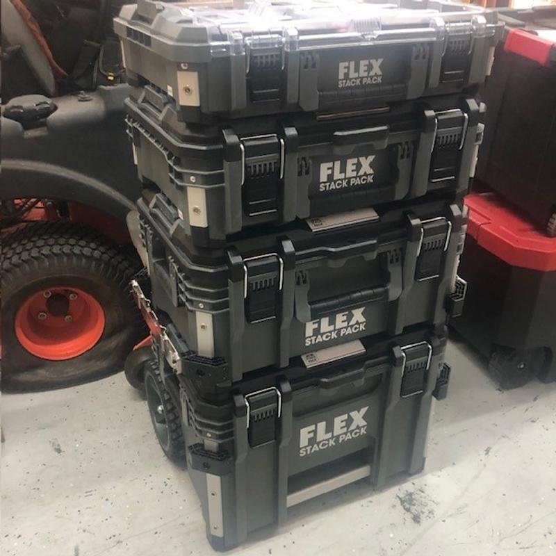 FLEX STACK PACK Medium Organizer Box 11-in Gray Metal Lockable