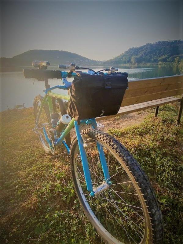 CHROME DOUBLETRACK HANDLEBAR BAG BLACK 22SU-I（クローム ダブル