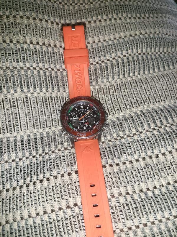Citizen Men s Eco Drive Promaster Sailhawk Orange Strap Watch 20495117 HSN