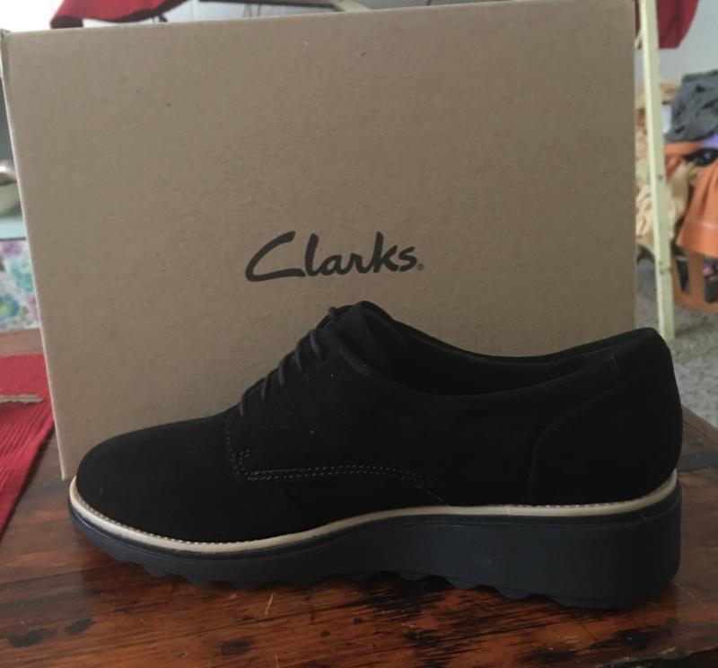 clarks sharon noel black nubuck