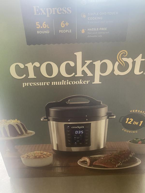 Crockpot Express Pressure Cooker, 12-in-1 Programmable Multi-Cooker, Slow  Cooker, Food Steamer and Saute, 5.6 L, Energy Efficient