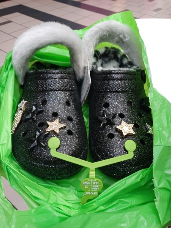 crocs Classic Lined Disco Glitter Clog Shimmer （クロックス