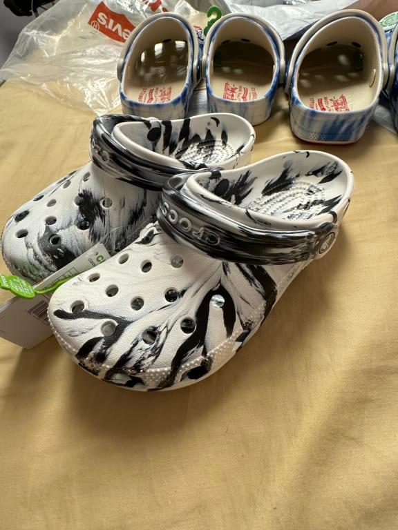 crocs Classic Marbled Clog White/Black 22SS-I（クロックス