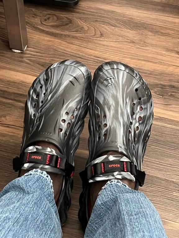 crocs Echo Marbled Clog Bone/Multi 23SS-I（クロックス エコー