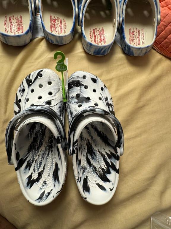 Crocs Classic Marbled Clog White/Oxygen （クロックス