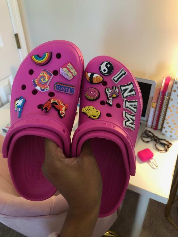 crocs ピンク CLASSIC BAE CLOG ベイクロッグ Crocs Classic Bae Clog Candy Pink (Women's) - 206302-6X0 - US