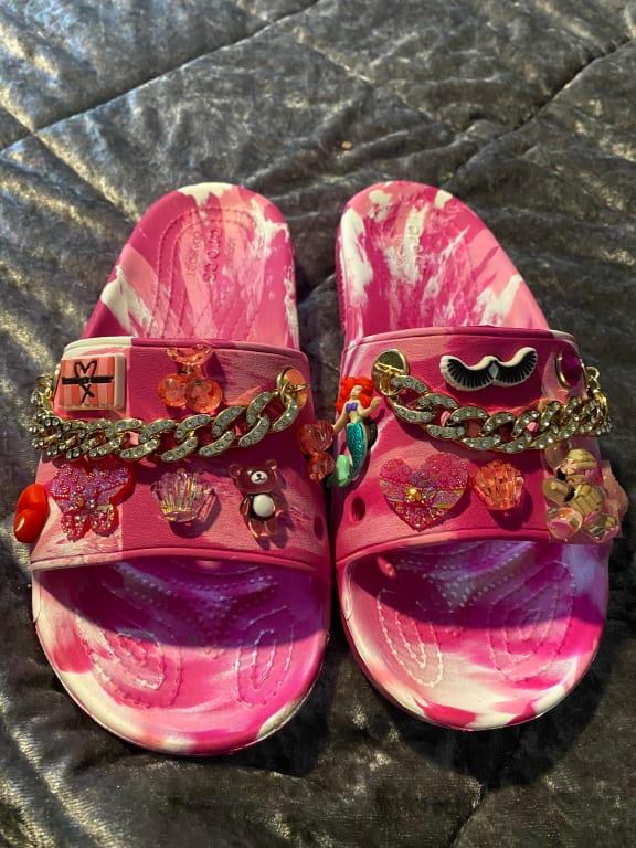 crocs Classic Crocs Marbled Slide Bone/Multi （クロックス