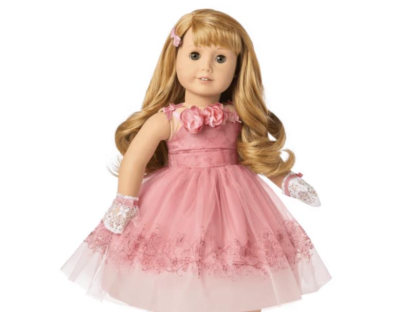 open lace back dress Doll Dress Royal Pink Princess – Little Adventures main image 1