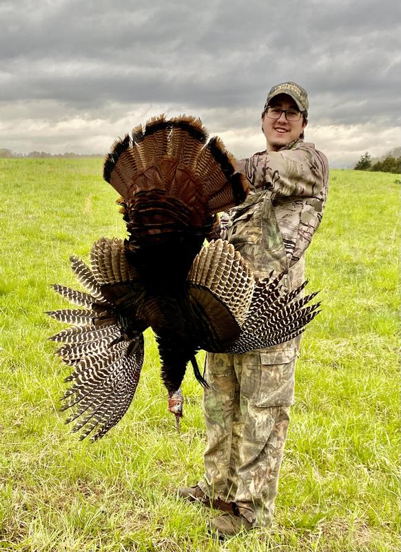 Two gobblers we harvested from one of our new blinds