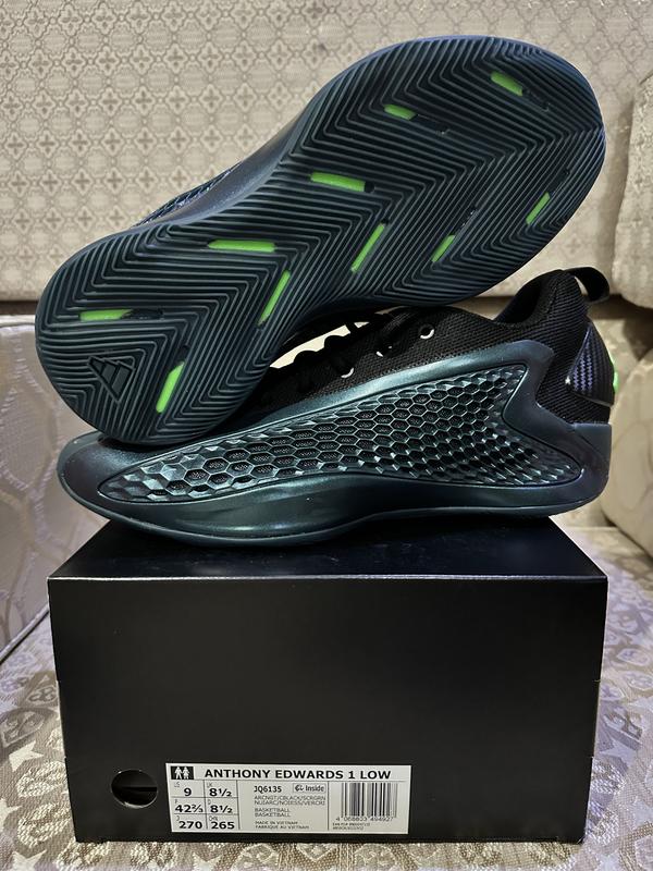 アンソニー エドワーズ 1 LOW 26.5㌢ ナイト/ブラック/グリーン Amazon | [アディダス] アンソニー エドワーズ 1 ロー ANTHONY